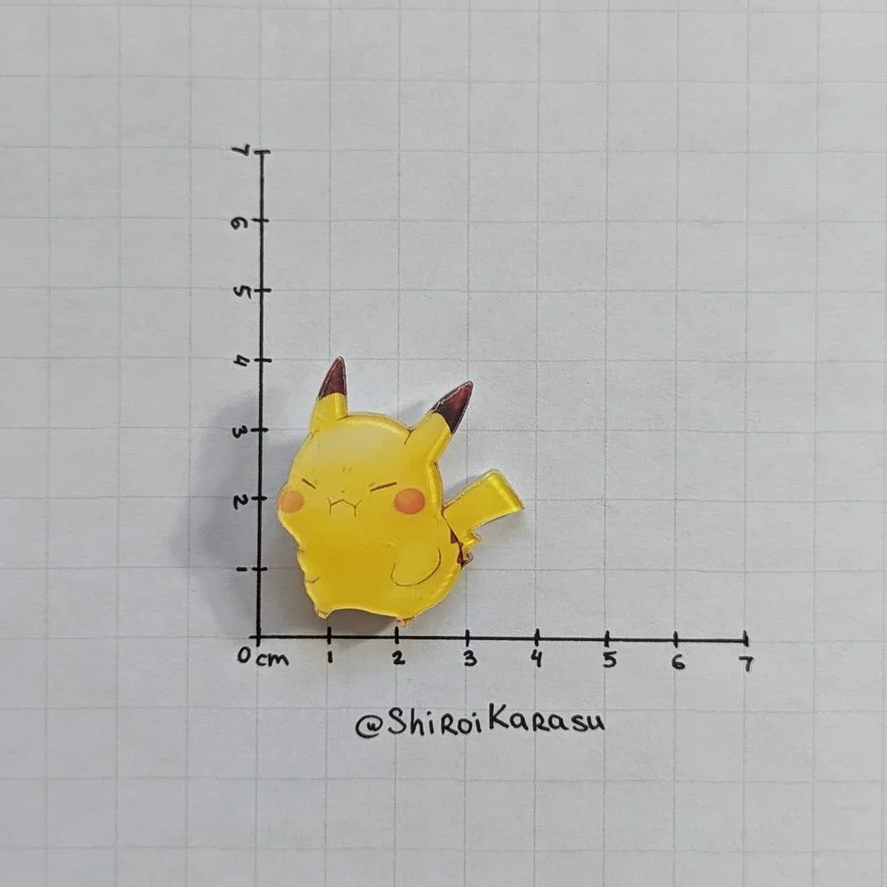 Pikachu Pokemon Anime Acrylic Pins Set of 6 NEW